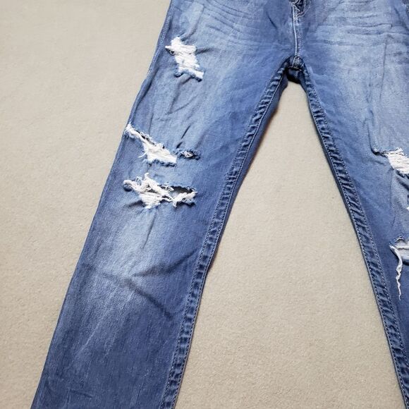 True Religion High Rise super skinny flap pocket distressed / destroyed Jeans - Picture 8 of 16